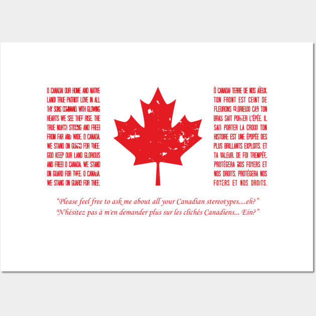 O, Canada (distressed) Wall Art by BishopCras